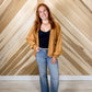 Mineral Wash Balloon Sleeve Cardigan