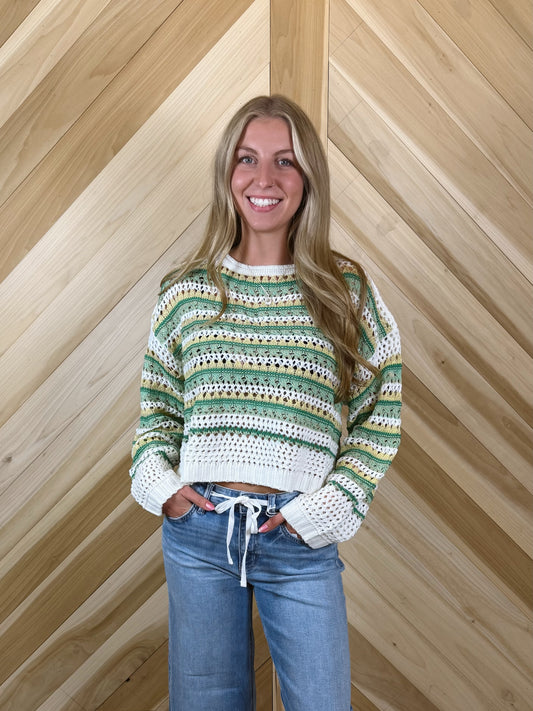 Open Knit Crochet Sweater