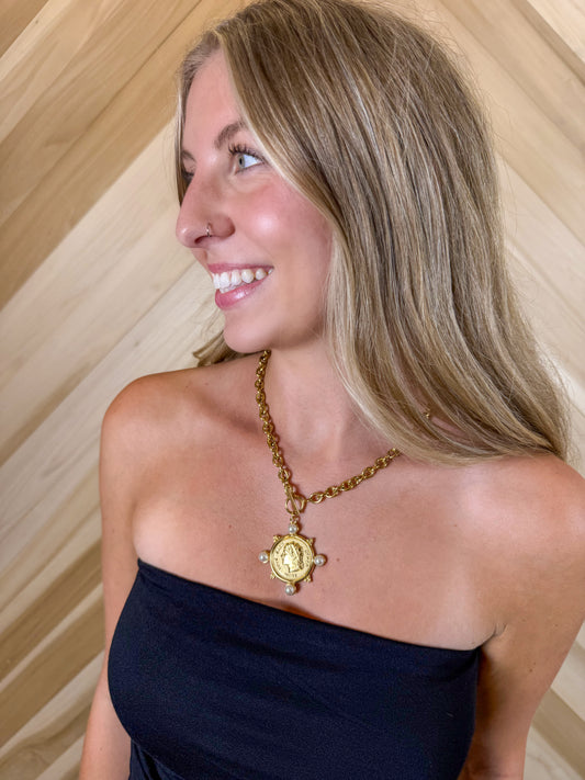 Pearl Coin Necklace