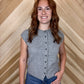 Raw Edge Sleeveless Cardigan