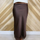 Satin Lace Midi Skirt