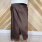 Satin Lace Midi Skirt