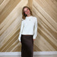 Satin Lace Midi Skirt