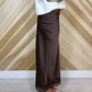 Satin Lace Midi Skirt