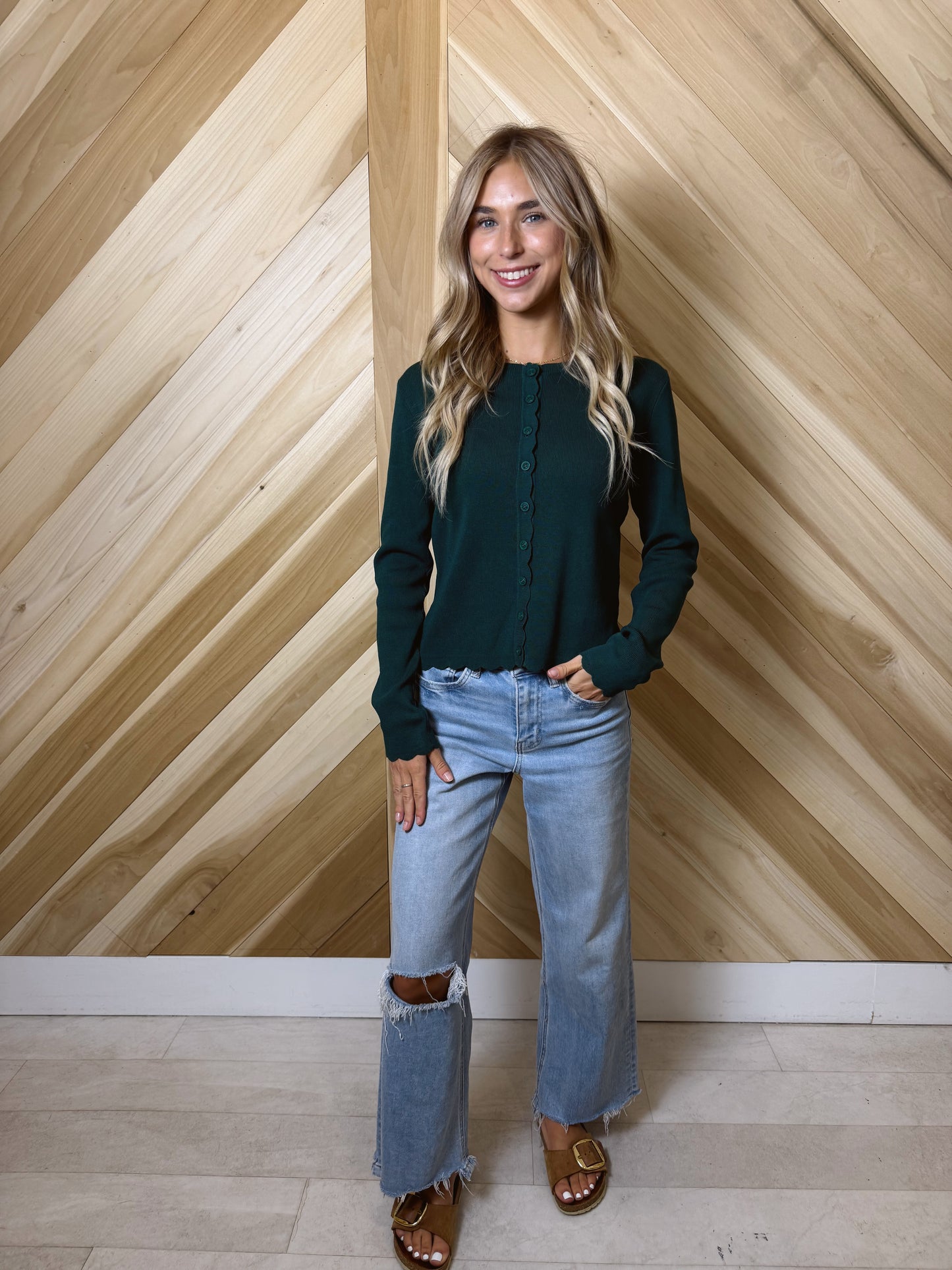 Scalloped Cardigan