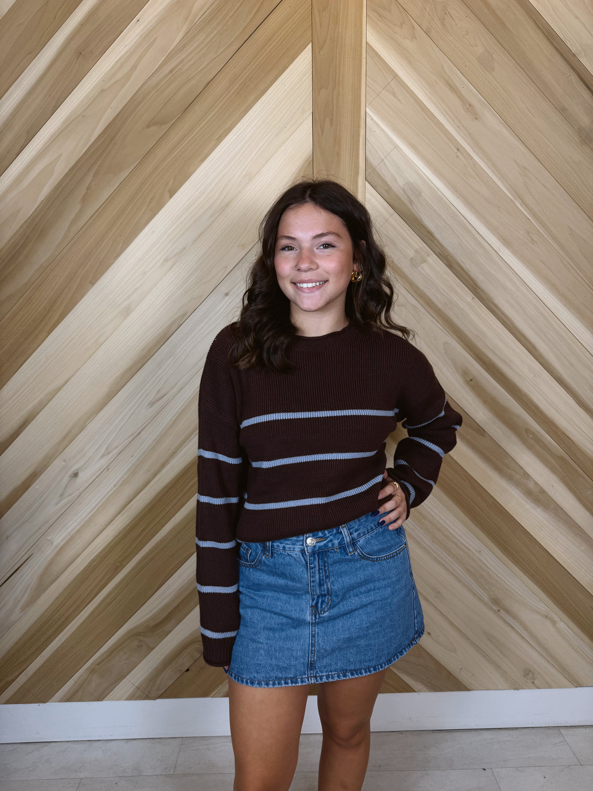 Stripe Crewneck Sweater