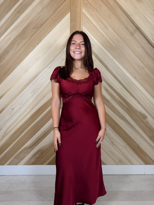 The Burgundy Belle Dress