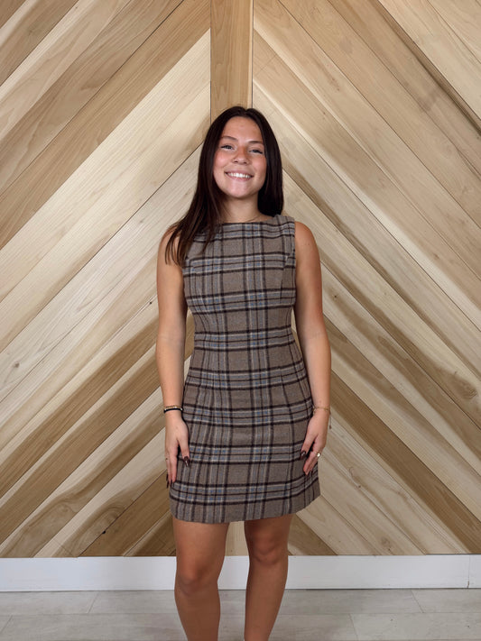 The Meet Me in Plaid Mini Dress