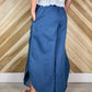 Tulip Hem Denim Wide Leg Pants