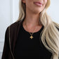 Gold Paperclip Cross Necklace