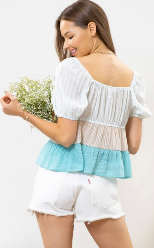 Striped Tier Top