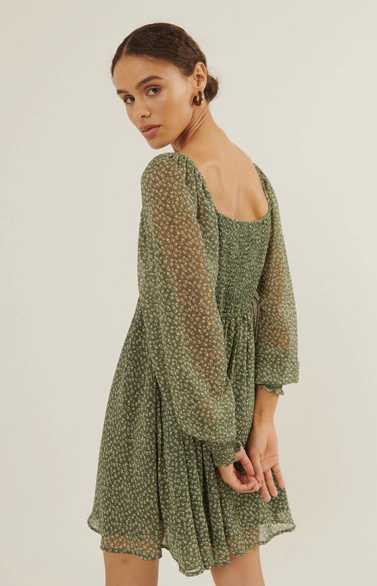 Floral Chiffon Mini Dress