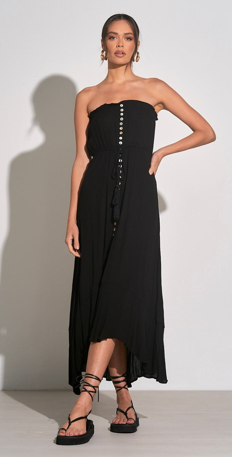 Black Strapless Maxi