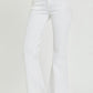 Mid Rise White Flare Jeans