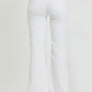 Mid Rise White Flare Jeans