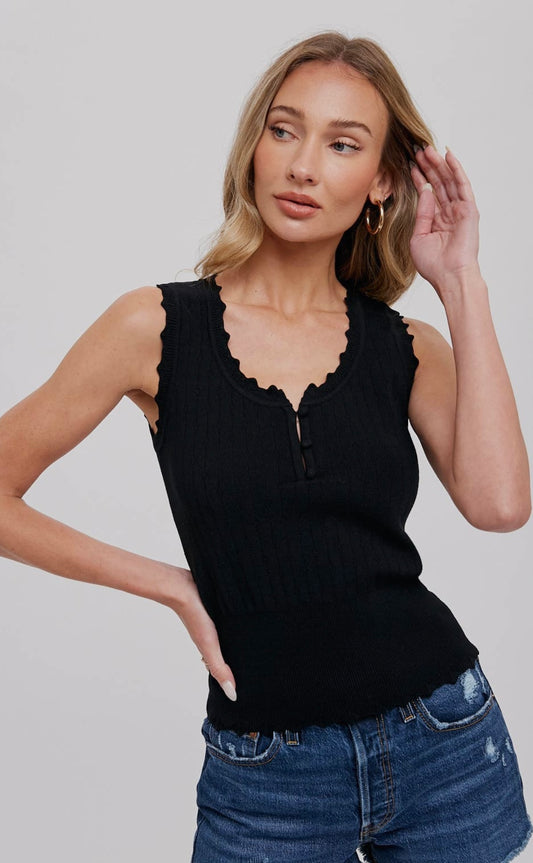 Pointelle Knit Tank
