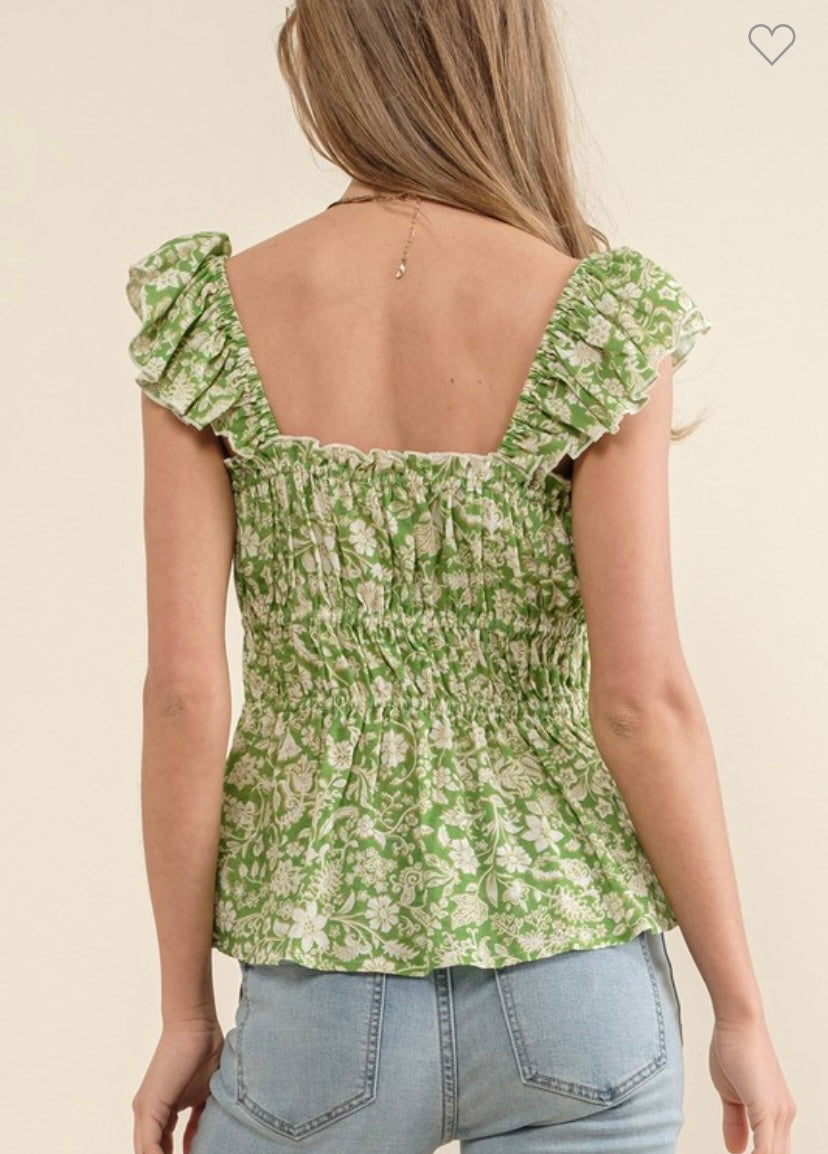 Lime Lace Top