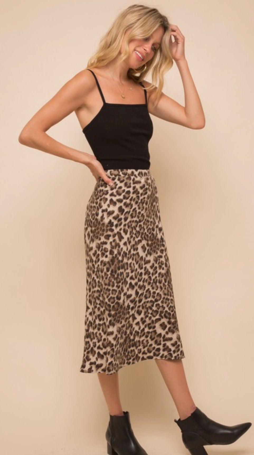 Leopard Midi Skirt