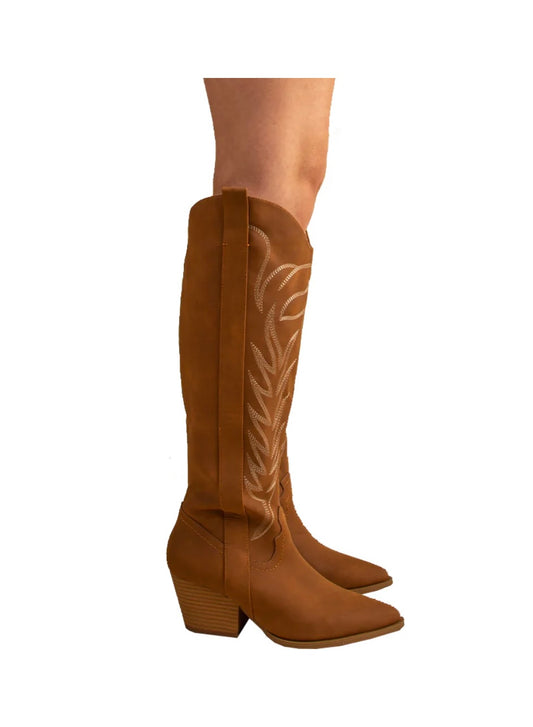 Chestnut Knee High Boots