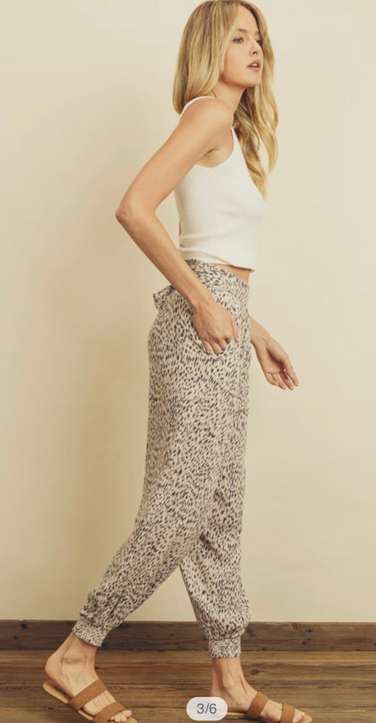 Cheetah Print Boho Jogger
