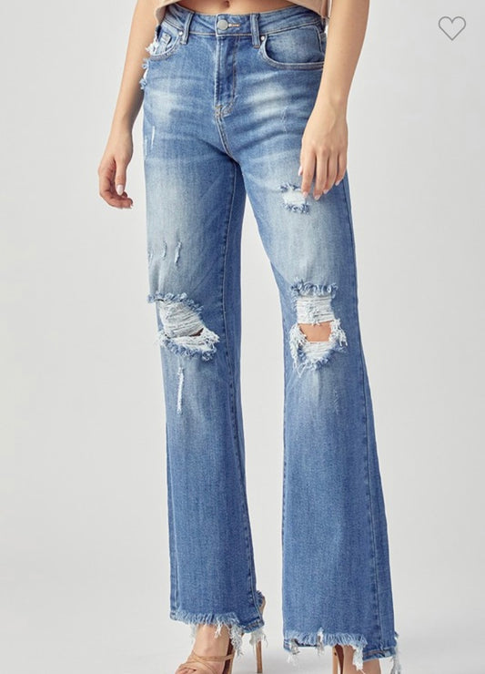 High Rise Wide Leg Jeans