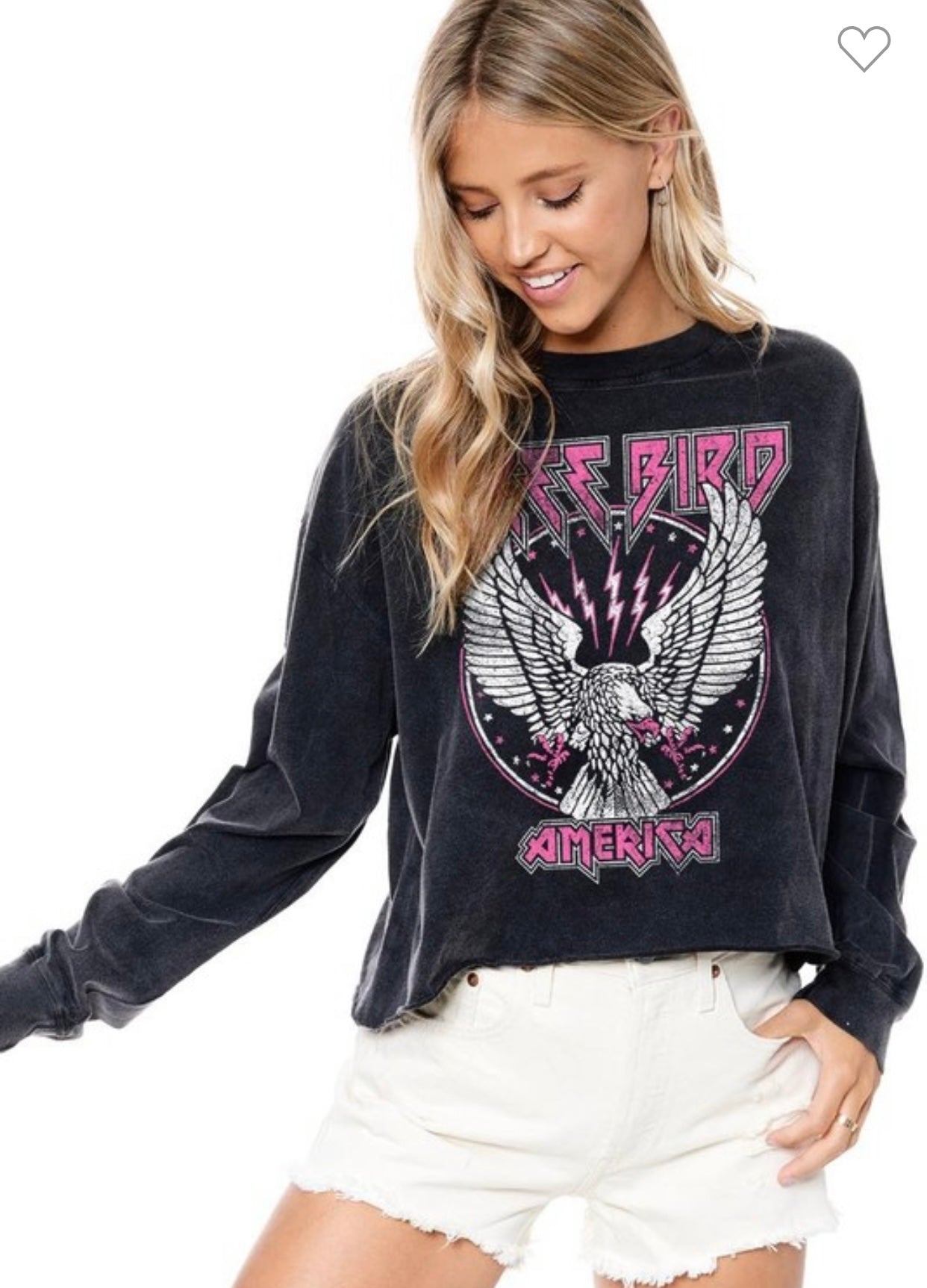 Free Bird Cropped Graphic Tee